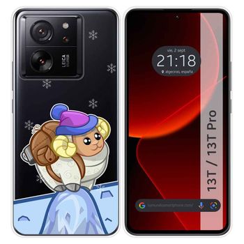 Funda Silicona Transparente Para Xiaomi 13t / 13t Pro 5g Diseño Cabra Dibujos