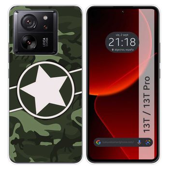 Funda Silicona Para Xiaomi 13t / 13t Pro 5g Diseño Camuflaje 01 Dibujos