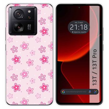 Funda Silicona Para Xiaomi 13t / 13t Pro 5g Diseño Flores Dibujos