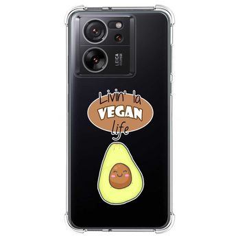 Funda Silicona Antigolpes Para Xiaomi 13t / 13t Pro 5g Diseño Vegan Life Dibujos