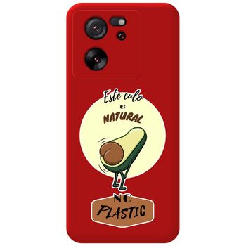 Funda Silicona Líquida Roja Para Xiaomi 13t / 13t Pro 5g Diseño Culo Natural Dibujos