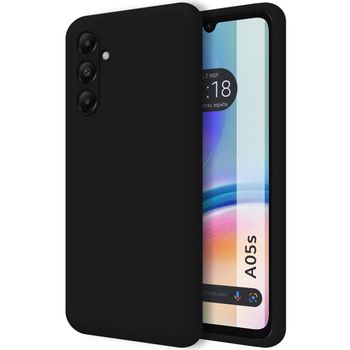 Funda Silicona Líquida Ultra Suave Para Samsung Galaxy A05s Color Negra