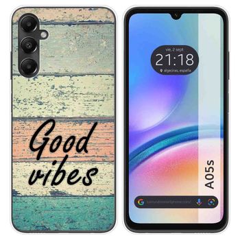 Funda Silicona Para Samsung Galaxy A05s Diseño Madera 01 Dibujos