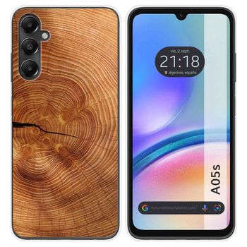 Funda Silicona Para Samsung Galaxy A05s Diseño Madera 04 Dibujos