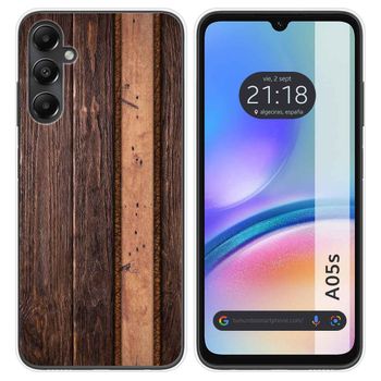 Funda Silicona Para Samsung Galaxy A05s Diseño Madera 05 Dibujos