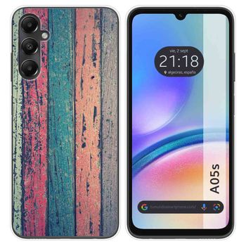 Funda Silicona Para Samsung Galaxy A05s Diseño Madera 10 Dibujos