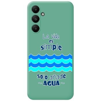 Funda Silicona Líquida Verde Para Samsung Galaxy A05s Diseño Agua Dibujos