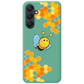 Funda Silicona Líquida Verde Para Samsung Galaxy A25 5g Diseño Abeja Dibujos