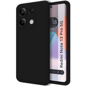 Funda Silicona Líquida Ultra Suave Para Xiaomi Redmi Note 13 Pro 5g Color Negra