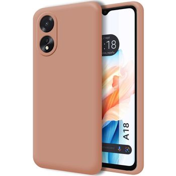 Funda Silicona Líquida Ultra Suave Para Oppo A18 Color Rosa