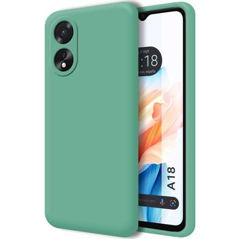 Funda Silicona Líquida Ultra Suave Para Oppo A18 Color Verde