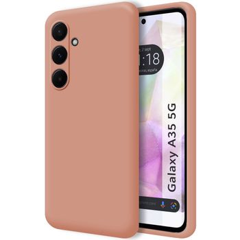 Funda Silicona Líquida Ultra Suave Para Samsung Galaxy A35 5g Color Rosa