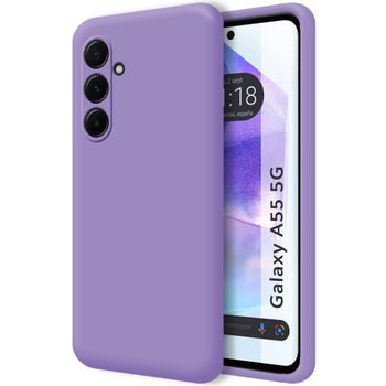 Funda Silicona Líquida Ultra Suave Para Samsung Galaxy A55 5g Color Morada