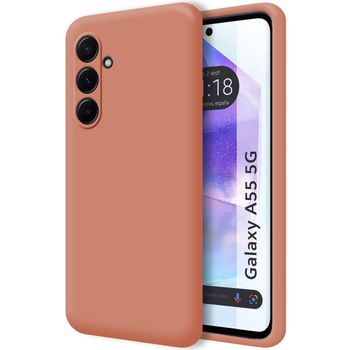 Funda Silicona Líquida Ultra Suave Para Samsung Galaxy A55 5g Color Rosa