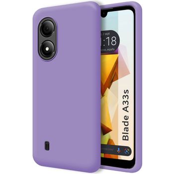 Funda Silicona Líquida Ultra Suave Para Zte Blade A33s Color Morada