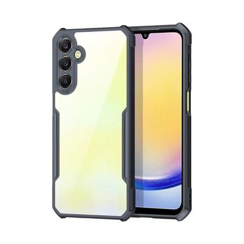 Funda Transparente Reforzada Con Borde Negro Para Samsung Galaxy A25 5g