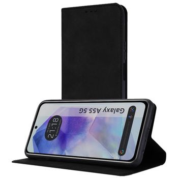 Funda Libro De Polipiel Con Tarjetero Para Samsung Galaxy A55 5g Color Negra