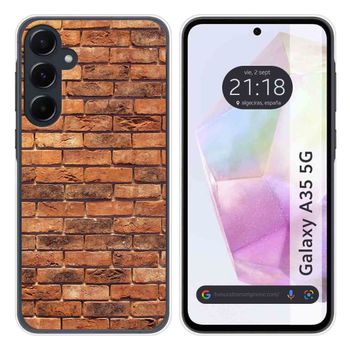 Funda Silicona Para Samsung Galaxy A35 5g Diseño Ladrillo 04 Dibujos