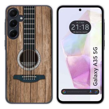 Funda Silicona Para Samsung Galaxy A35 5g Diseño Madera 11 Dibujos