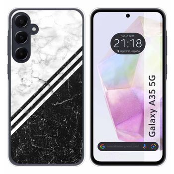 Funda Silicona Para Samsung Galaxy A35 5g Diseño Mármol 01 Dibujos