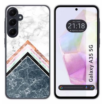 Funda Silicona Para Samsung Galaxy A35 5g Diseño Mármol 05 Dibujos