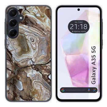 Funda Silicona Para Samsung Galaxy A35 5g Diseño Mármol 14 Dibujos