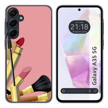 Funda Silicona Para Samsung Galaxy A35 5g Diseño Brochas Dibujos