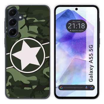 Funda Silicona Para Samsung Galaxy A55 5g Diseño Camuflaje 01 Dibujos