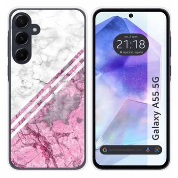 Funda Silicona Para Samsung Galaxy A55 5g Diseño Mármol 03 Dibujos