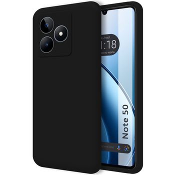 Funda Silicona Líquida Ultra Suave Para Realme Note 50 Color Negra