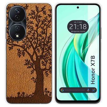 Funda Silicona Para Honor X7b Diseño Cuero 03 Dibujos