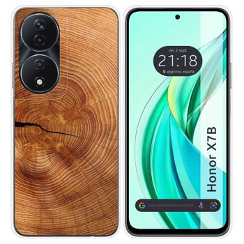 Funda Silicona Para Honor X7b Diseño Madera 04 Dibujos