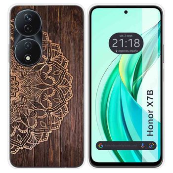 Funda Silicona Para Honor X7b Diseño Madera 06 Dibujos