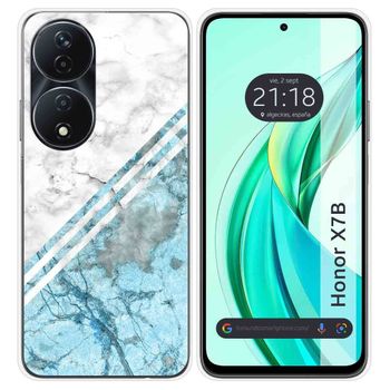 Funda Silicona Para Honor X7b Diseño Mármol 02 Dibujos