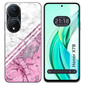 Funda Silicona Para Honor X7b Diseño Mármol 03 Dibujos