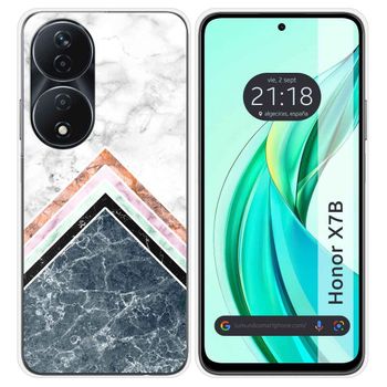 Funda Silicona Para Honor X7b Diseño Mármol 05 Dibujos