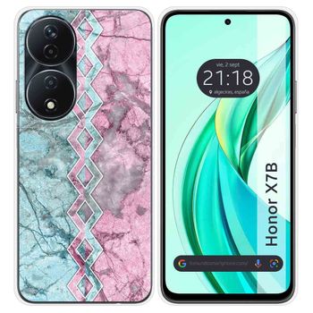 Funda Silicona Para Honor X7b Diseño Mármol 08 Dibujos