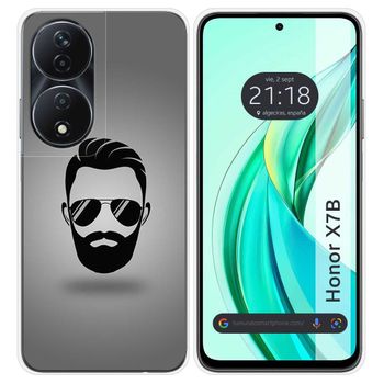 Funda Silicona Para Honor X7b Diseño Barba Dibujos