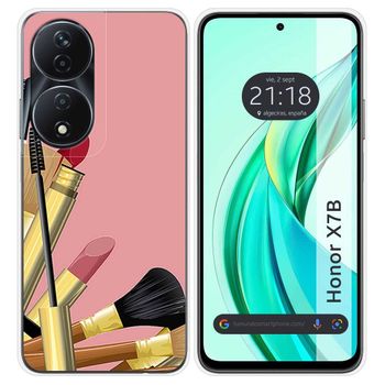 Funda Silicona Para Honor X7b Diseño Brochas Dibujos