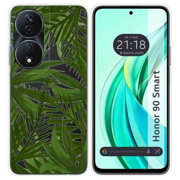 Funda Silicona Transparente Para Honor 90 Smart 5g Diseño Jungla Dibujos