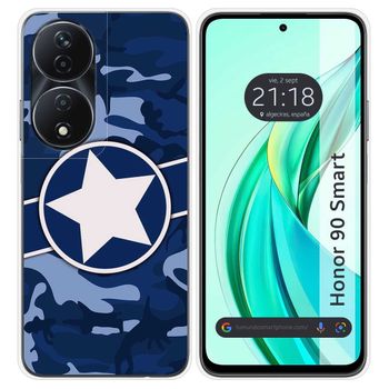 Funda Silicona Para Honor 90 Smart 5g Diseño Camuflaje 03 Dibujos