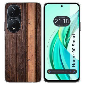 Funda Silicona Para Honor 90 Smart 5g Diseño Madera 05 Dibujos