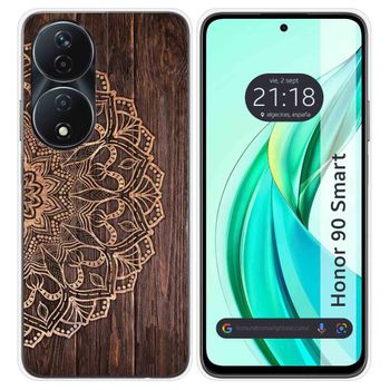 Funda Silicona Para Honor 90 Smart 5g Diseño Madera 06 Dibujos