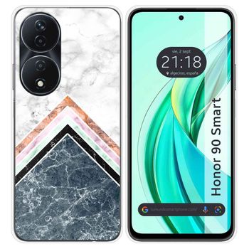 Funda Silicona Para Honor 90 Smart 5g Diseño Mármol 05 Dibujos