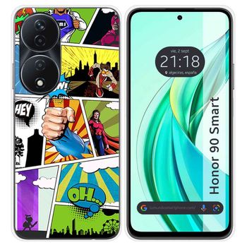 Funda Silicona Para Honor 90 Smart 5g Diseño Comic Dibujos