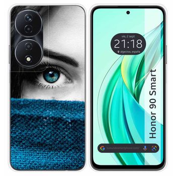 Funda Silicona Para Honor 90 Smart 5g Diseño Ojo Dibujos