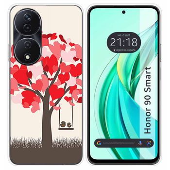 Funda Silicona Para Honor 90 Smart 5g Diseño Pajaritos Dibujos