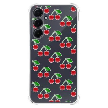 Funda Silicona Antigolpes Para Samsung Galaxy A55 5g Diseño Cerezas Dibujos