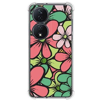 Funda Silicona Antigolpes Para Honor X7b Diseño Flores 02 Dibujos