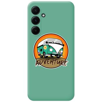 Funda Silicona Líquida Verde Para Samsung Galaxy A55 5g Diseño Adventure Dibujos